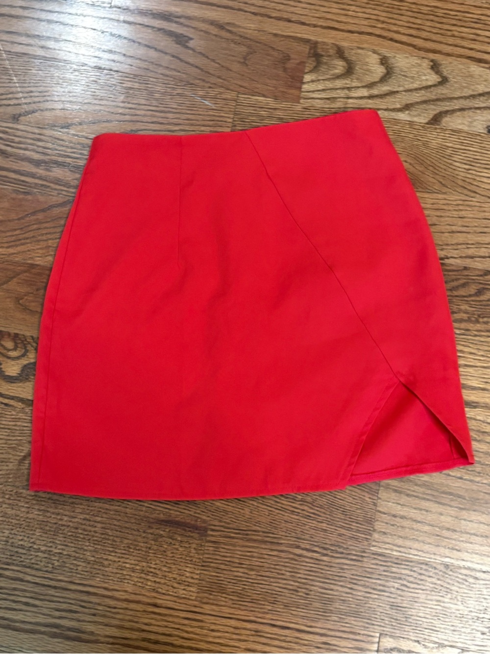 SHEIN Red Asymmetrical Mini Skirt